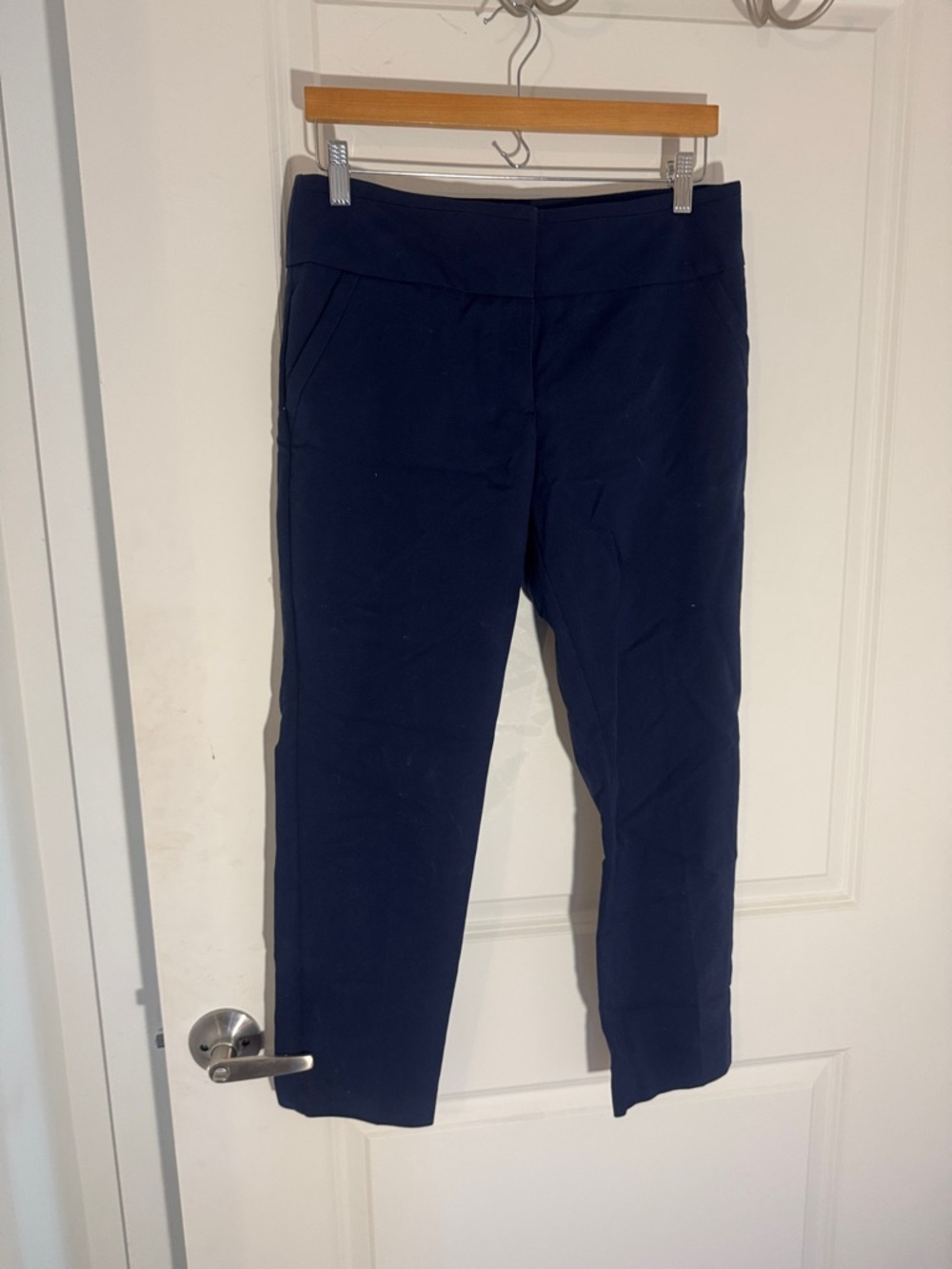 New York & Company Navy Cropped Ankle Pants